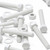 10x White PP Hex Head Plastic Screws & Bolts M10 x 75mm, Nuts & Washers