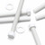 10x White PP Hex Head Plastic Screws & Bolts M10 x 100mm, Nuts & Washers
