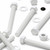 10x White, Hex Head, (PP), M10 x 100mm, Plastic Bolts,Nuts & Washers, -Screws