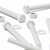 10x White PP Hex Head Plastic Bolts, Nuts & Washers, M10 x 100 mm
