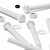 10x White PP Hex Head Plastic Bolts, Nuts & Washers, M10x100mm