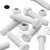 5x White PP Hex Head Plastic Screws & Bolts M20 x 100mm, Nuts & Washers