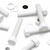5x White PP Hex Head Plastic Screws & Bolts M20 x 100mm, Nuts & Washers