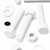 5x White PP Hex Head Plastic Screws & Bolts M20 x 100mm, Nuts & Washers