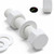 5x White PP Hex Head Plastic Bolts, Nuts & Washers, M20 x 100 mm