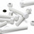 5x White PP Hex Head M20 x 150 mm Plastic Bolts, Nuts & Washers