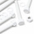 5x White PP Hex Head M20x150mm Plastic Bolts, Nuts & Washers