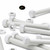 5x White PP Hex Head Plastic Screws & Bolts M16 x 150mm, Nuts & Washers