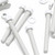 5x White PP Hex Head M16x150mm Plastic Bolts, Nuts & Washers