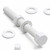 5x White PP Hex Head M16x150mm Plastic Bolts, Nuts & Washers
