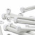 5x White PP Hex Head Plastic Screws & Bolts M16 x 150mm, Nuts & Washers