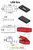 4 x Magnetic, Red, USB Presentation Gift Boxes - For Flash Drives, Removable Drives