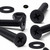 50x Black Nylon, Countersunk Cross Head, M4 x 20 mm, Plastic Bolts, Nuts & Washers - Screws