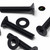 50x Black Nylon, Countersunk Cross Head, M4x20mm, Plastic Bolts, Nuts & Washers - Screws