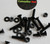 50x Black Nylon, Countersunk Cross Head, M4 x 20mm, Plastic Bolts, Nuts & Washers - Screws