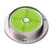 Metal Flanged 90mm Diameter Bullseye Spirit Bubble Level, Round, Green