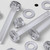 20x Clear Acrylic, Pan Cross Head, M8 x 60 mm, Plastic Bolts, Nuts & Washers - Screws