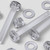 20x Clear Acrylic Pan Head Machine Screws & Bolts M8 x 60mm, Nuts & Washers