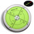 Metal 60mm Diameter Bullseye Spirit Bubble Level, Degree Marking, Green