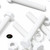 10x White PP Hex Head Plastic Screws & Bolts M10 x 60mm, Nuts & Washers