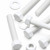 10x White, Hex Head, (PP), M10 x 60mm, Plastic Bolts,Nuts & Washers, -Screws