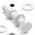 10x White, Hex Head, (PP), M10 x 60mm, Plastic Bolts,Nuts & Washers, -Screws