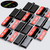 10x Black Acrylic Piano Hinges 32mm, Self-Adhesive, No Glue Required