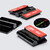 10x Black Acrylic Piano Hinges, 32mm - Self-Adhesive, No Glue Required
