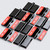 10x Black Acrylic Piano Hinges 32mm, Self-Adhesive, No Glue Required