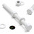 5x White PP Hex Head Plastic Bolts, Nuts & Washers, M12x150mm