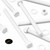 5x White PP Hex Head Plastic Bolts, Nuts & Washers, M12 x 150 mm