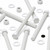 5x White PP Hex Head Plastic Screws & Bolts M12 x 150mm, Nuts & Washers