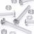 60x Clear Acrylic / PC Pan Cross Head Bolts, Nuts & Washers, M6 x 60 mm