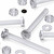 60x Clear Acrylic Pan Head Plastic Screws & Bolts M6 x 60mm, Nuts & Washers