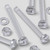 60x Clear Acrylic Pan Head Plastic Screws & Bolts M6 x 60mm, Nuts & Washers