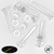 60x Clear Acrylic, Pan Head, M6 x 60mm, Plastic Bolts, Nuts & Washers - Screws
