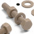 5x Natural PEEK Hex Head Plastic Screws & Bolts M10 x 65mm, Nuts & Washers