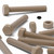 5x Natural PEEK Hex Head Plastic Screws & Bolts M10 x 65mm, Nuts & Washers