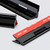 4x Black Acrylic Piano Hinges 200mm, Self-Adhesive, No Glue Required