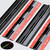 4x Black Acrylic Piano Hinges 200mm, Self-Adhesive, No Glue Required