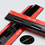 4x Black, Acrylic Piano Hinges, 300mm - No Glue Required, Plastic Hinges