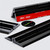 4x Black Acrylic Piano Hinges 150mm, Self-Adhesive, No Glue Required