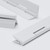 3x White Acrylic Piano Hinges 200mm, Continuous Plastic Hinges