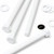 10x White, Hex Head, (PP), M8 x 100mm, Plastic Bolts,Nuts & Washers, -Screws