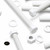 10x White PP Hex Head Plastic Screws & Bolts M8 x 100mm, Nuts & Washers