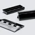 10x Black Acrylic Piano Hinges 75mm, Continuous Plastic Hinges