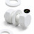 20x White PP Hex Head M10x20mm Plastic Bolts, Nuts & Washers
