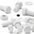 20x White PP Hex Head M10 x 20 mm Plastic Bolts, Nuts & Washers