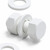 20x White, Hex Head, (PP), M10 x 20mm, Plastic Bolts,Nuts & Washers, -Screws