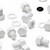 10x White PP Hex Head M16 x 20 mm Plastic Bolts, Nuts & Washers